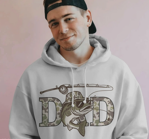 DTF Full Color Transfer - Camo Fishing Dad