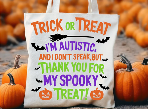 DTF Full Color Transfer - Trick or Treat Autistism