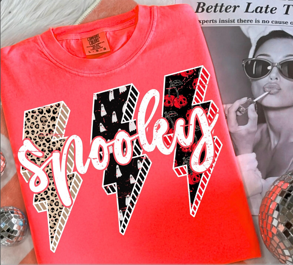 DTF Full Color Transfer - Leopard Ghost Cherry - Spooky (White or Black)