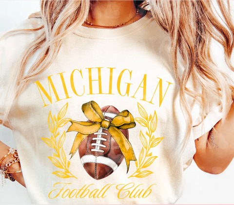 DTF Full Color Transfer - Michigan Football Club