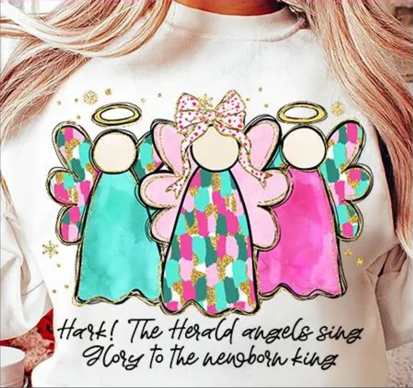 DTF Full Color TShirt Transfer - Hark! Bright Angels