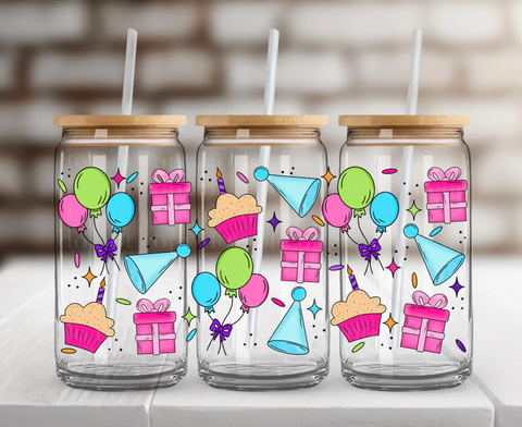 16oz UV DTF Wrap - Birthday