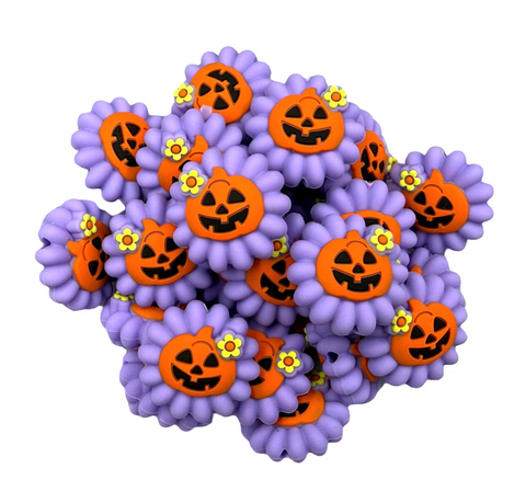 Silicone Focal - 3D Flower Pumpkin