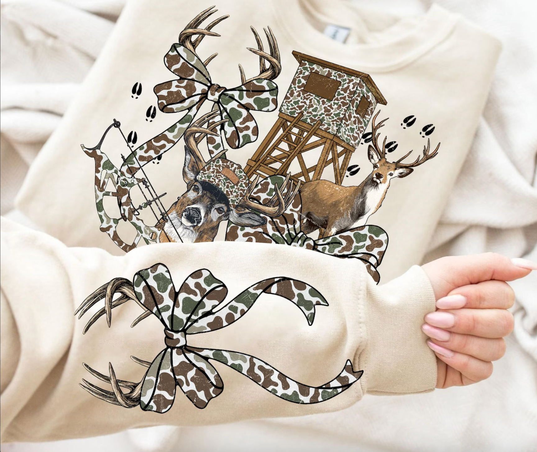 DTF Full Color TShirt Transfer - Camo Hunting (FREE SLEEVES!)