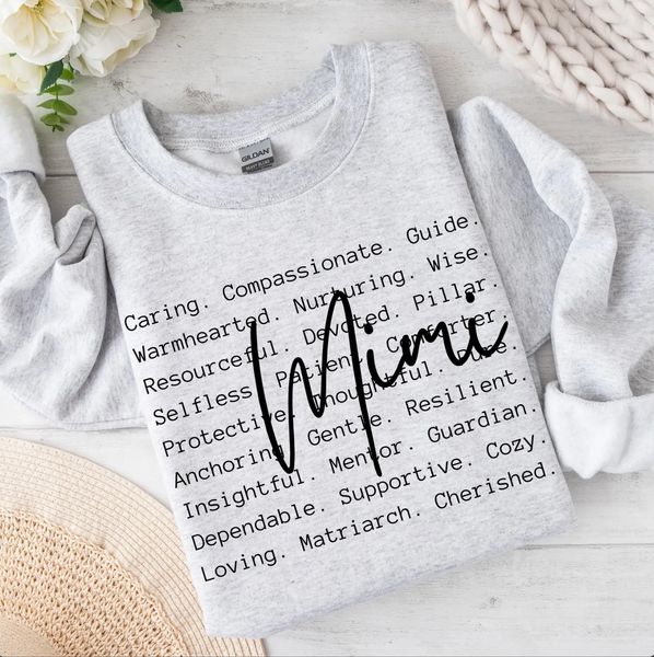 DTF Full Color TShirt Transfer - Mimi - (Black or White)