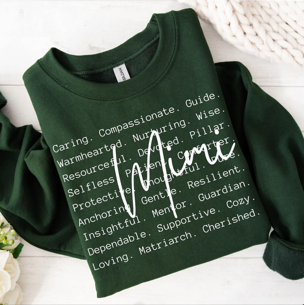 DTF Full Color TShirt Transfer - Mimi - (Black or White)