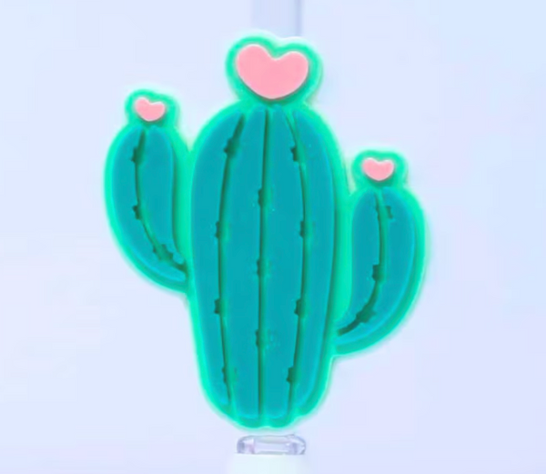 Straw Topper - Cute Cactus