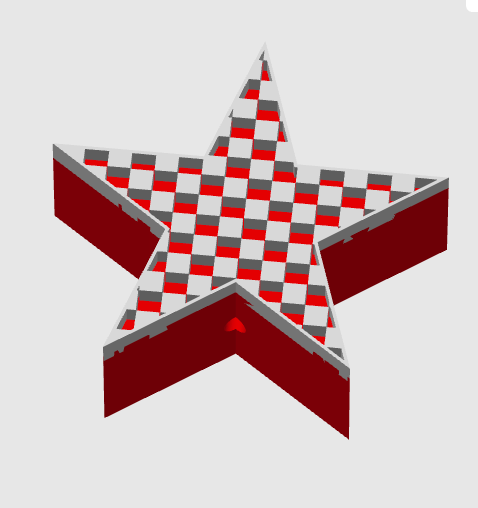 Checkered Star  - *EXCLUSIVE* 3D Printed Focal