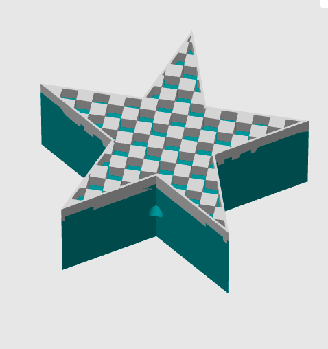 Checkered Star  - *EXCLUSIVE* 3D Printed Focal