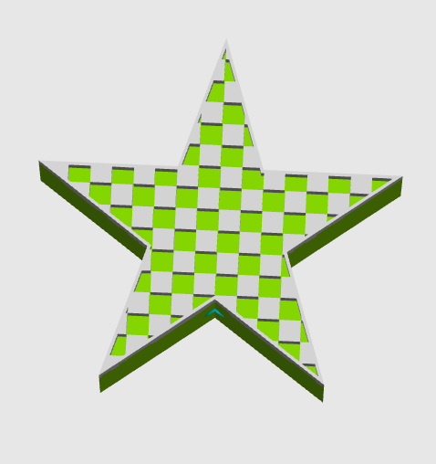 Checkered Star  - *EXCLUSIVE* 3D Printed Focal