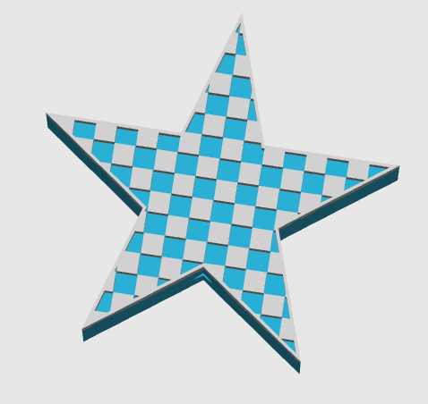 Checkered Star  - *EXCLUSIVE* 3D Printed Focal