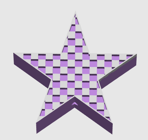 Checkered Star  - *EXCLUSIVE* 3D Printed Focal