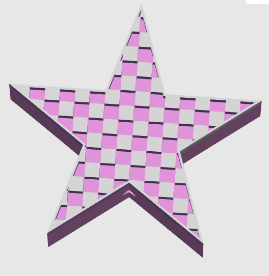 Checkered Star  - *EXCLUSIVE* 3D Printed Focal