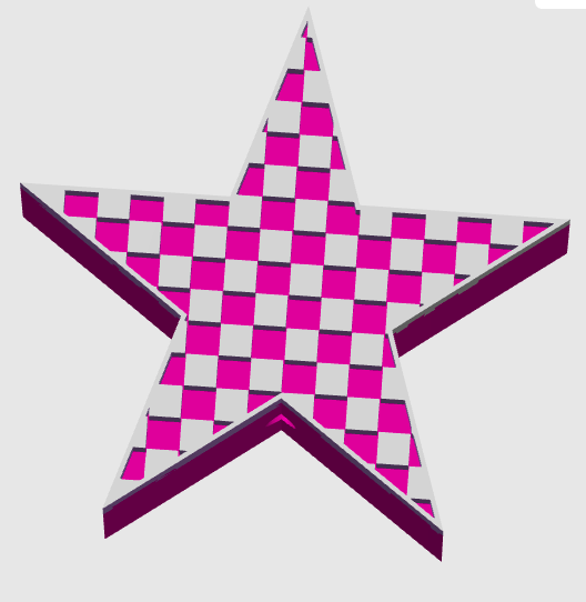 Checkered Star  - *EXCLUSIVE* 3D Printed Focal