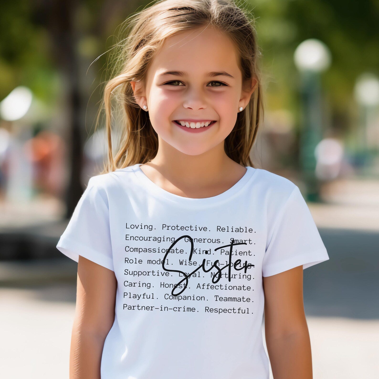 DTF Full Color TShirt Transfer - Sister - (Black or White)
