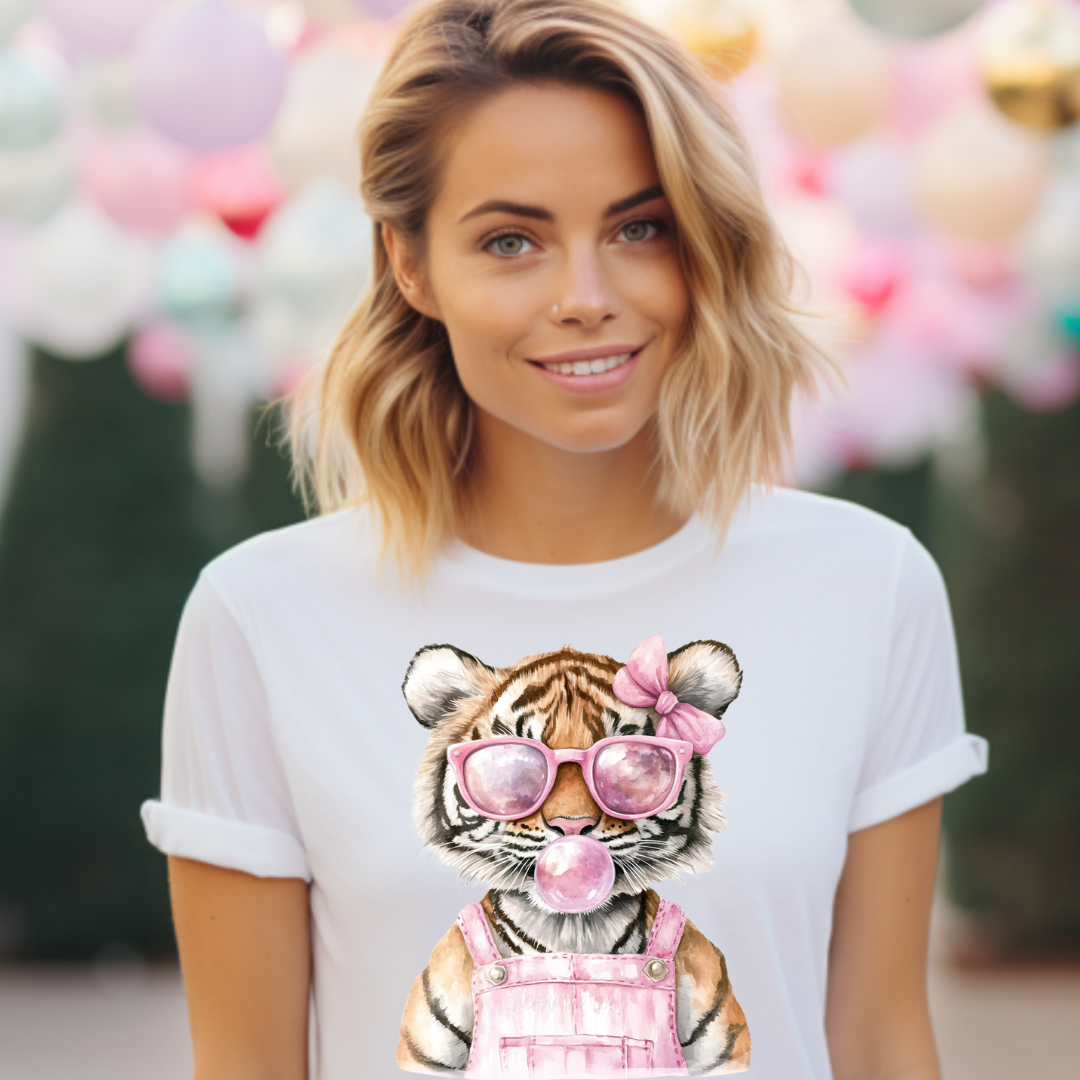 DTF Full Color Transfer - Tiger Bubble Gum