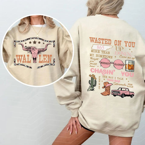 DTF Full Color Transfer - Wasted On You (Free Pocket)