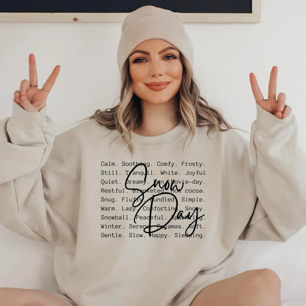 DTF Full Color TShirt Transfer - Snow Day - (Black, Blue, or White)