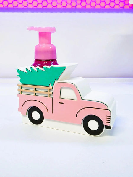 Soap Holder - Pink Truck (Fits BBW Foaming Soap)