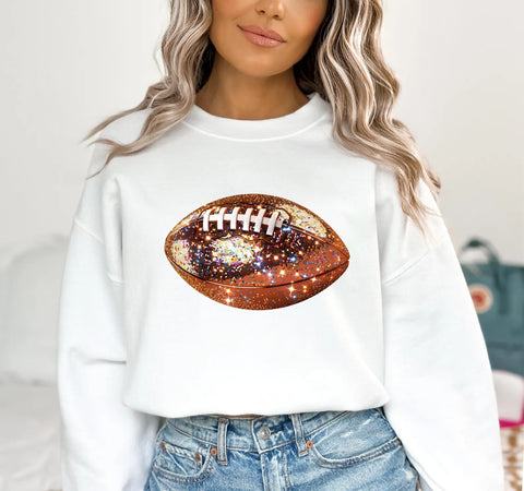 DTF Full Color Transfer - Sparkly Glitter Football