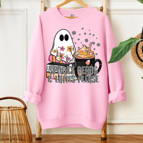 DTF Full Color Transfer - Spooky Reads & Lattes Please