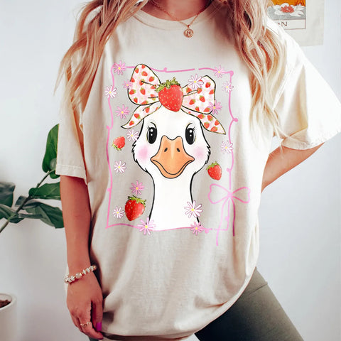 DTF Full Color Transfer - Strawberry Goose