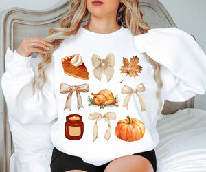 DTF Full Color Transfer - Thanksgiving Dinner Things