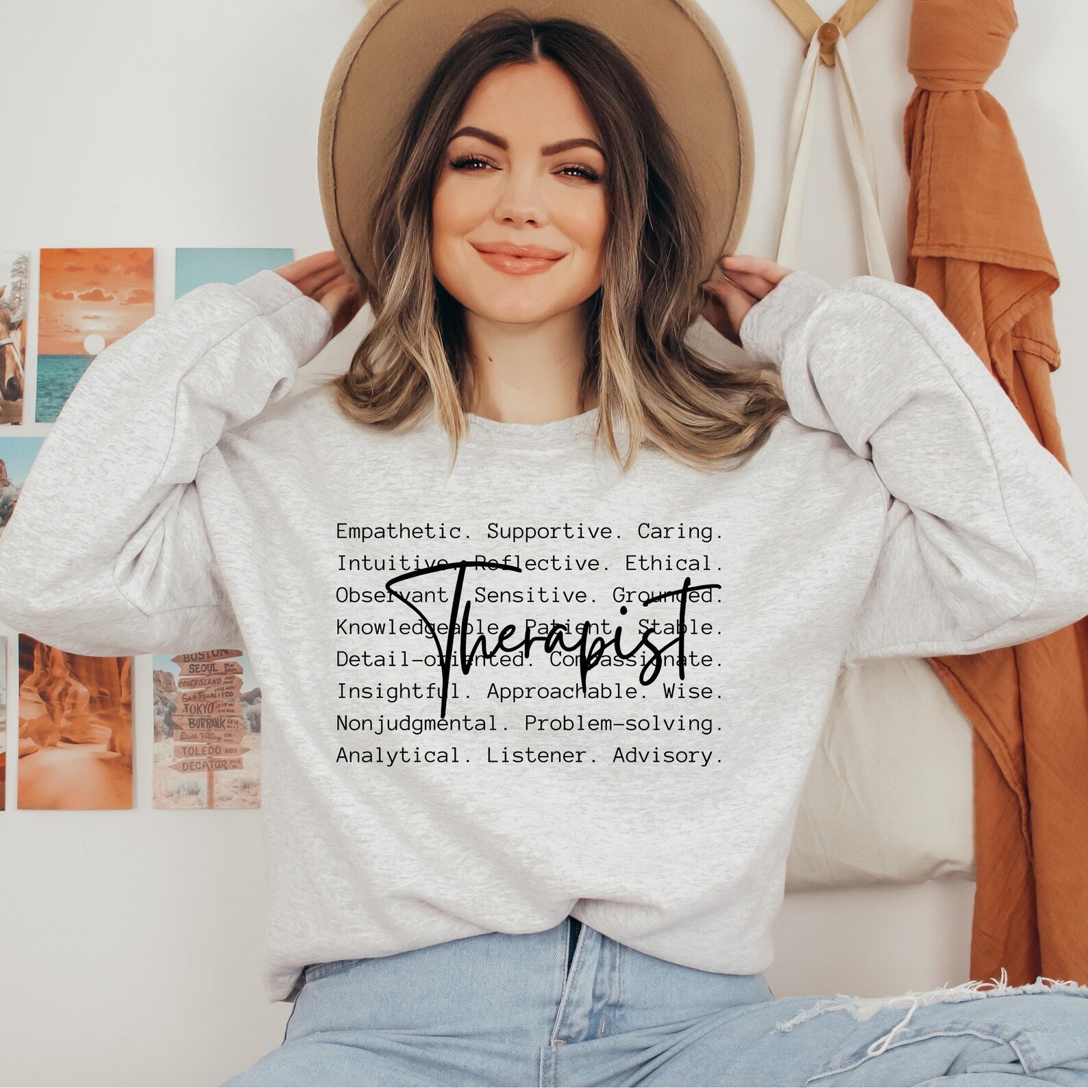 DTF Full Color TShirt Transfer - Therapist - (Black or White)