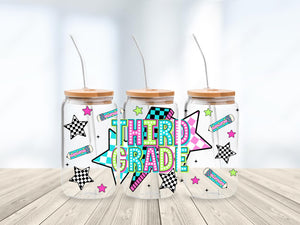 16oz UV DTF Wrap - Bright Third Grade w/Check Star