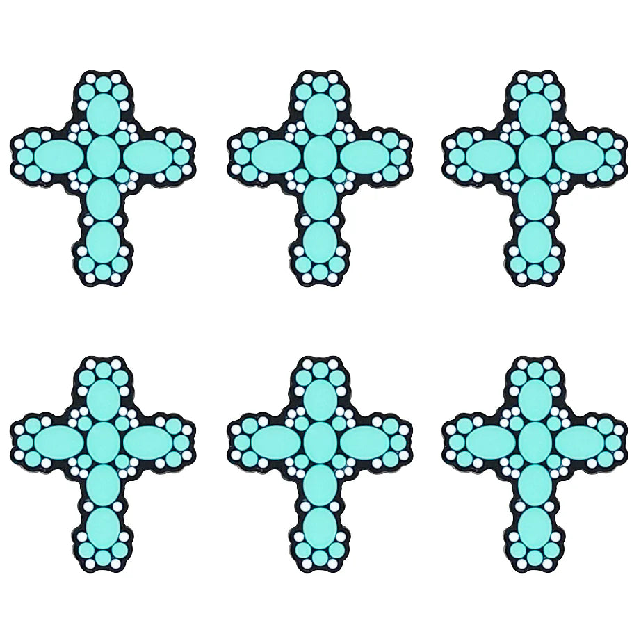Silicone Focal - Turquoise Cross