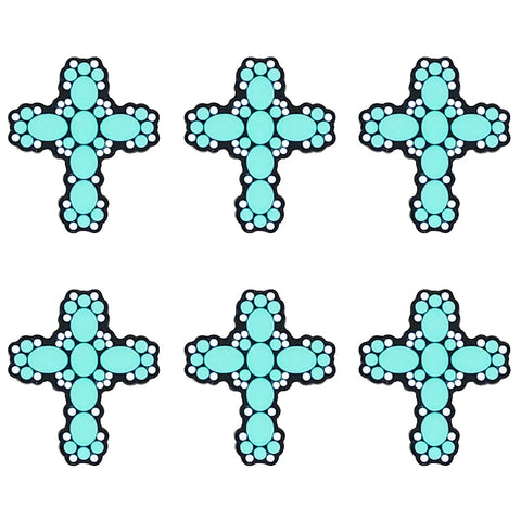 Silicone Focal - Turquoise Cross