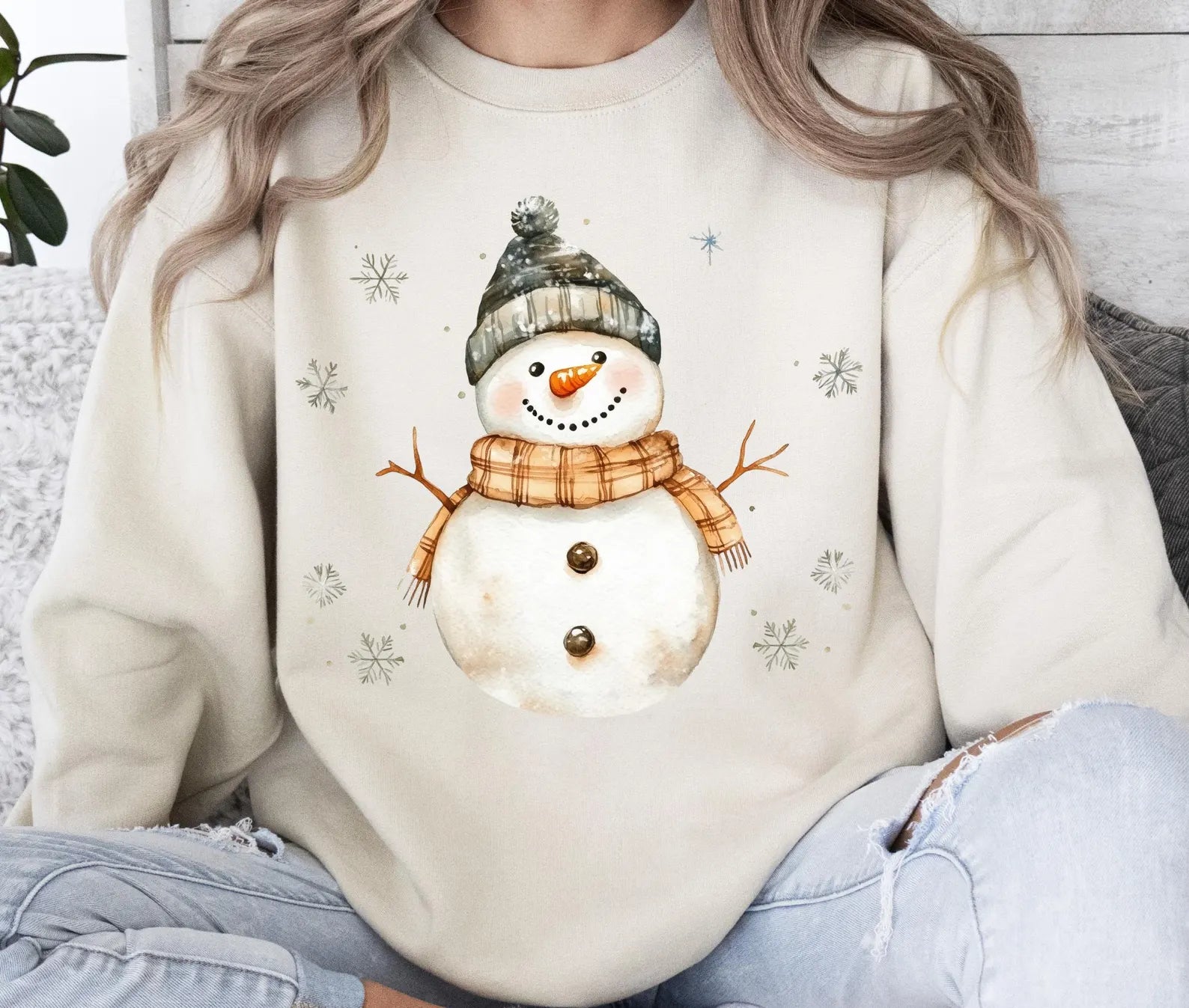 DTF Full Color TShirt Transfer - Woodland Snowman