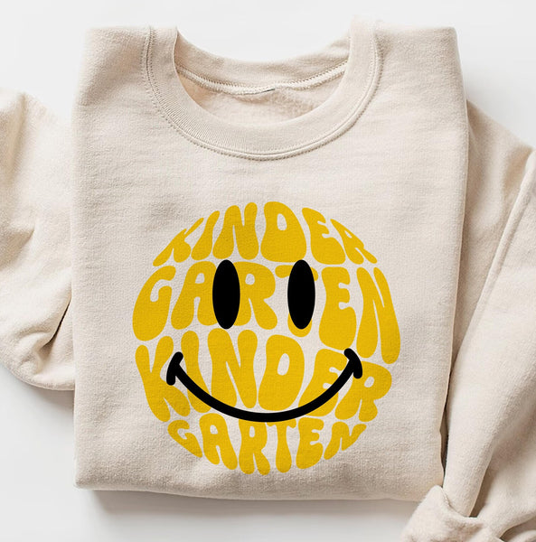 DTF Full Color TShirt Transfer - Yellow Smiley Grades