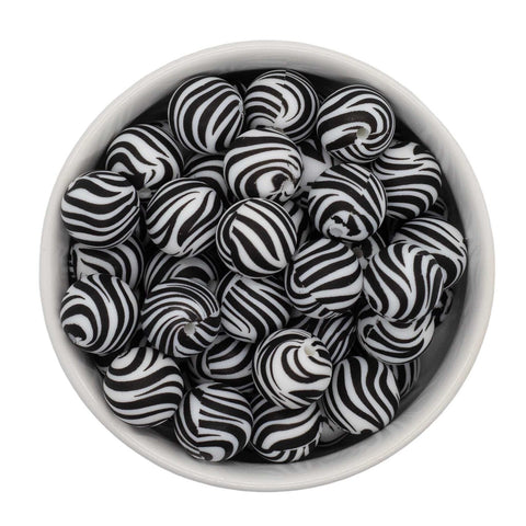 Zebra Print - Silicone Bead