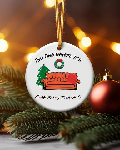 3" Ornament UV DTF Decal - The One Where IT's Christmas