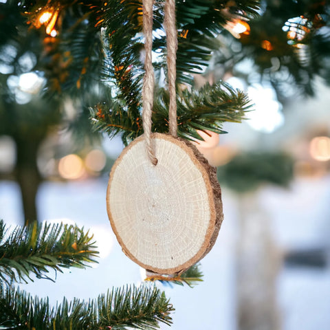 3" Rustic Wooden Ornament