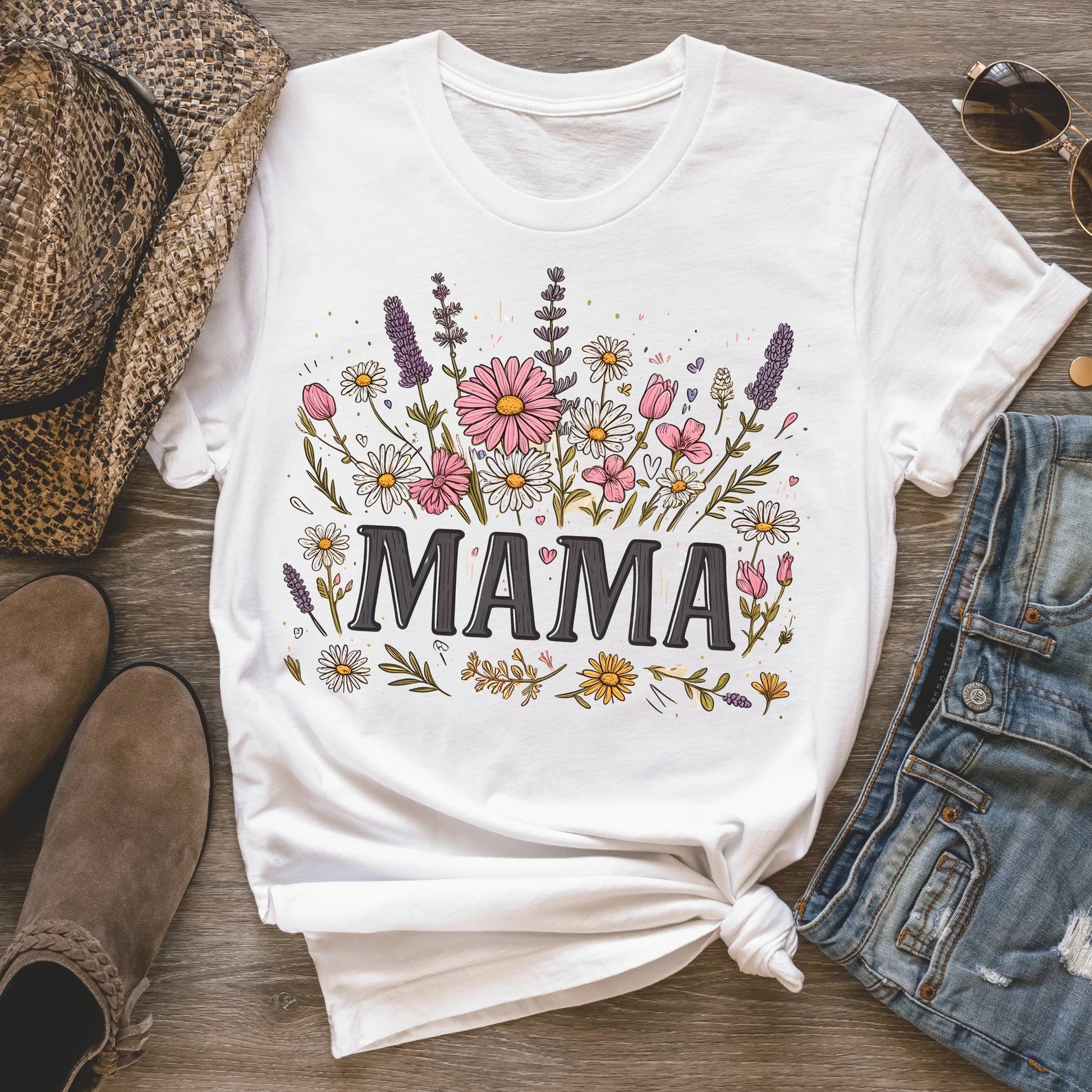 DTF Full Color Transfer - MAMA Wild Flowers