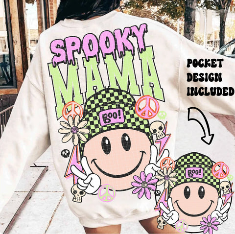 DTF Full Color Transfer - Spooky Mama (Free Pocket!)
