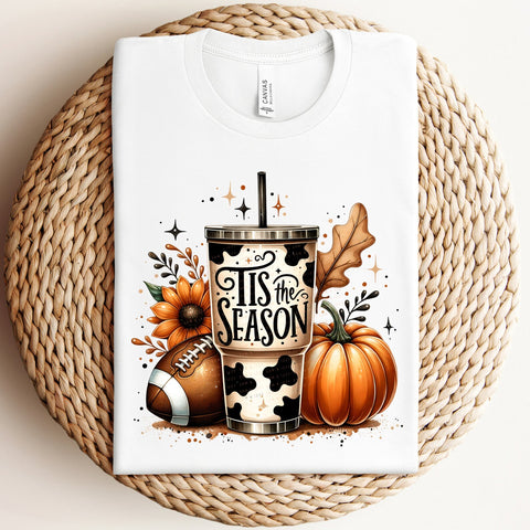 DTF Full Color Transfer - Tis The Season Cow Cup