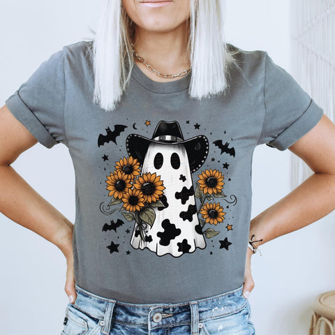 DTF Full Color Transfer - Cow Print Ghostie