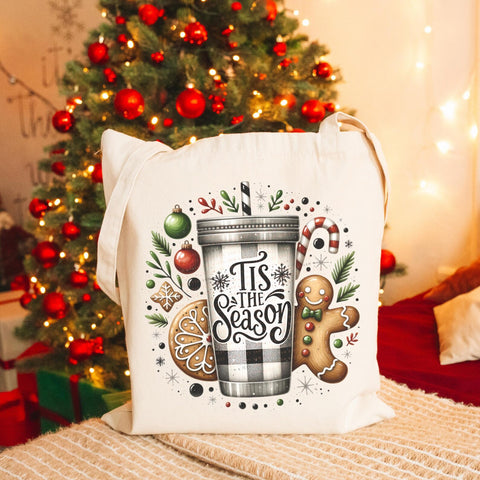 DTF Full Color Transfer - Tis The Season Buffalo Plaid Cup