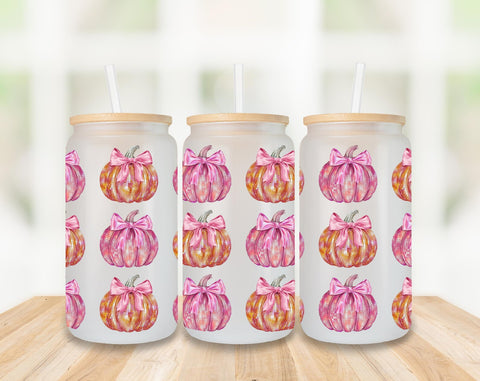 16oz UV DTF Wrap - Sparkly Pumpkins