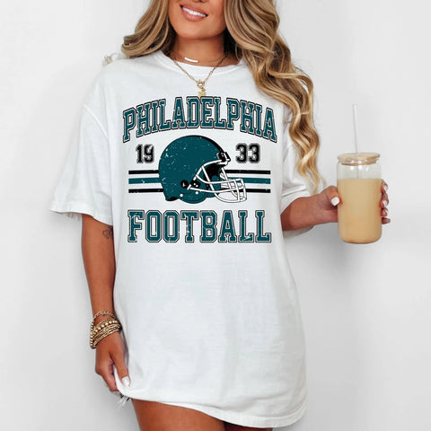 DTF Full Color Transfer - Phil Football Collegiate Style