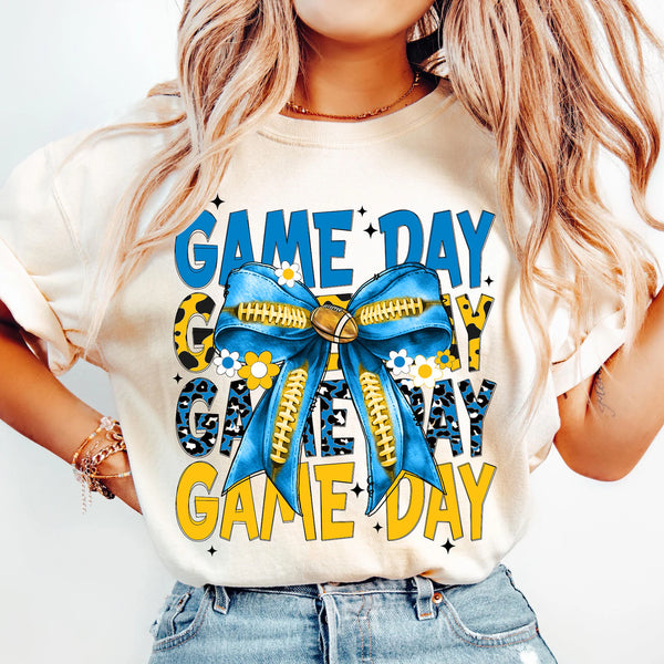 DTF Full Color Transfer - Game Day Football Team Bows (ALL 32 TEAMS!)
