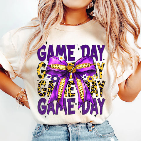 DTF Full Color Transfer - Game Day Football Team Bows (ALL 32 TEAMS!)