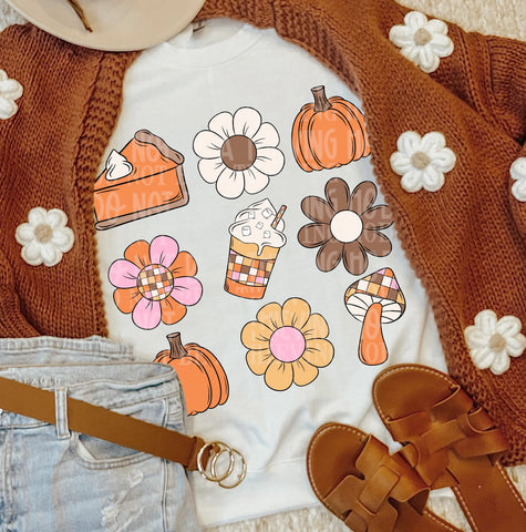 DTF Full Color Transfer - Retro Pumpkin Things