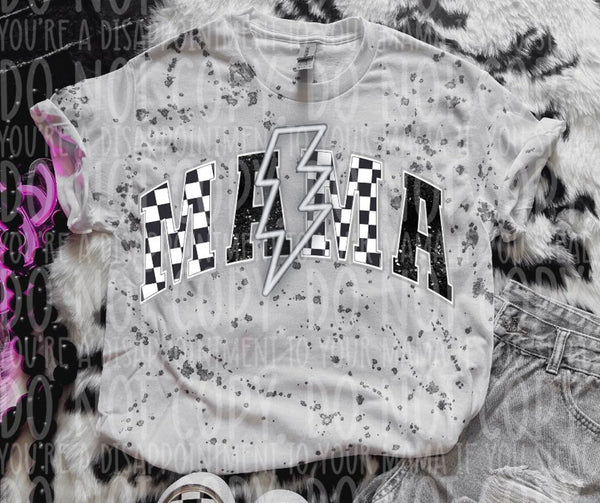 DTF Full Color Transfer - Mama Neon Lightning (YOU CHOOSE THE COLOR!)