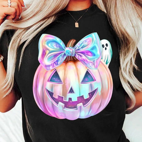 DTF Full Color Transfer - Iridescent Jack O Lantern