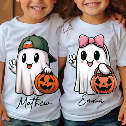 DTF Full Color TShirt Transfer - Cute Kid Ghosties *CUSTOMIZABLE*