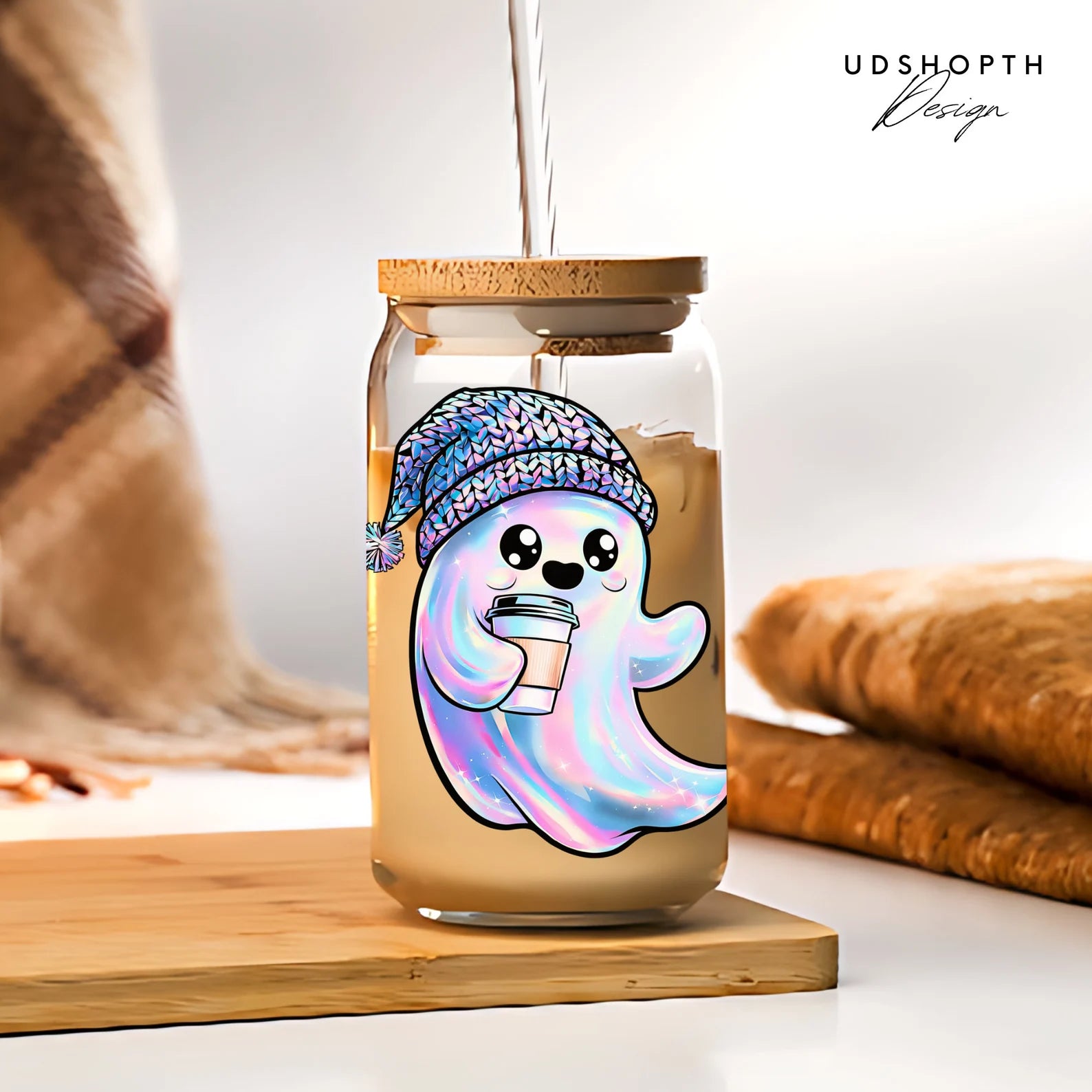 UV DTF Decal - Holographic Ghost